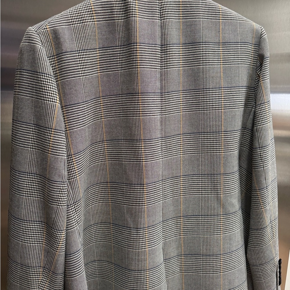 Veronica Beard Gray Glen Plaid Double-Breasted Blazer - Picture 5 of 5